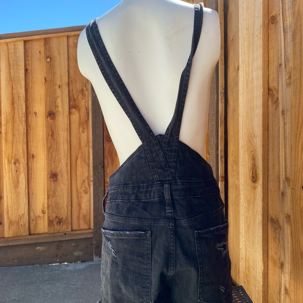 Black Overall Shorts - Picture 8 of 11
